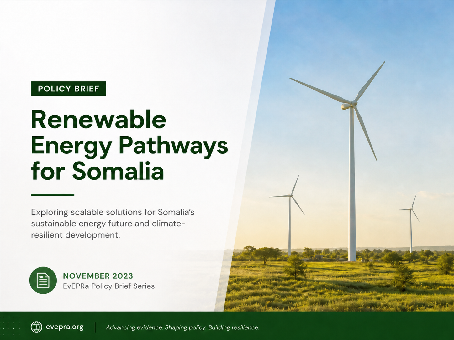Renewable energy pathways policy brief cover