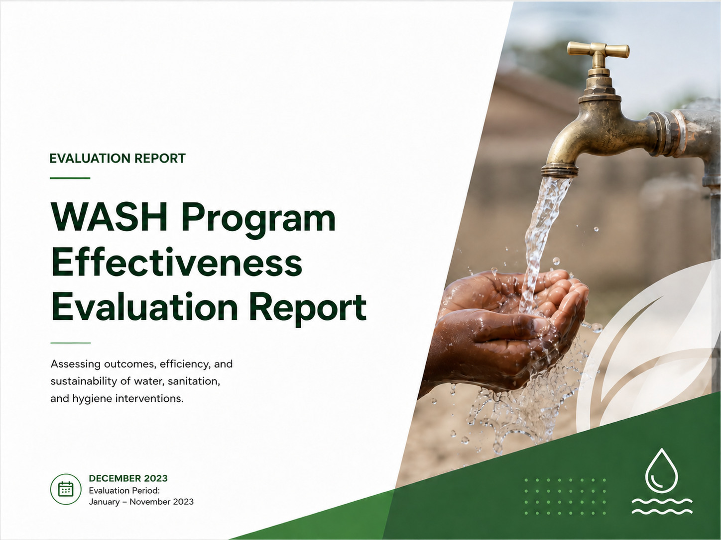 WASH program effectiveness evaluation cover