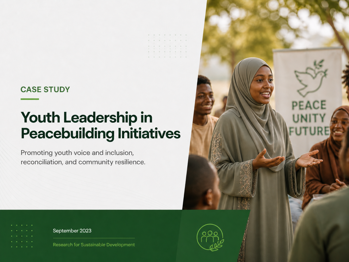 Youth leadership in peacebuilding case study cover